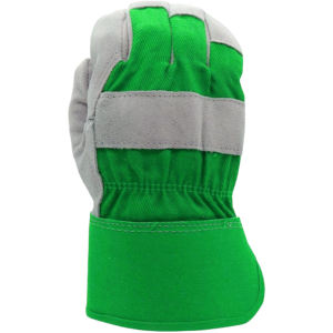 Guantes de seguridad industrial de cuero de vaca de calidad para hombre Guantes de almacén de construcción resistentes de algodón ignífugo - Product Image 2