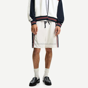 กางเกงขาสั้นผ้าฝ้ายฟอกกรดสำหรับผู้ชายแบบลำลองพิมพ์ลายสีซีดสำหรับผู้ชาย - Product Image 1