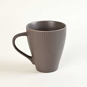 Taza de Café Acanalada, Juego de 2 Tazas de Café de Porcelana Fina, Taza para Beber Café, Té o Leche, Lujosa y Duradera, Ideal para Regalos - Product Image 1