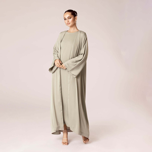 Vêtements islamiques de haute qualité en tissu Nida Abaya islamique pour femmes robes musulmanes de grande taille robes de soirée personnalisées abaya pour femmes - Product Image 4