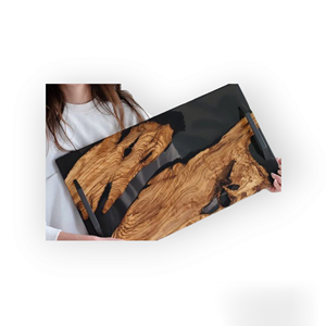 Bandejas de servir de madera de resina personalizables más vendidas, forma rectangular, hermosos diseños decorativos para regalar, precios al por mayor - Product Image 4