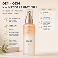 Sérum en Brume Biphasé Hydratant Effet Bonne Mine pour le Visage, Marque Blanche, Fabricant OEM ODM de Soins Faciaux Personnalisés