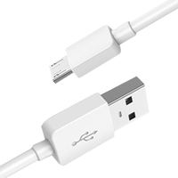 Câble de charge rapide USB-A vers Micro USB 1m en PVC pour iPhone et batterie externe avec fonction 3A, câble de données