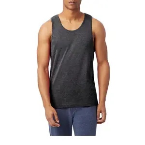 Wholesale Price Custom Logo Comfortable Solid Color Men Casual 100% Cotton Breathable Tank Tops Supplier From BD