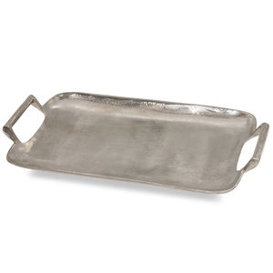 Bandeja de Servicio Rectangular de Metal Negro con Asas, Diseño Admirable, Organizador de Alimentos y Bebidas para Cocina y Sala de Estar, Buen Precio - Product Image 4