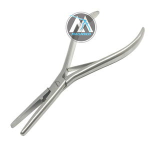 Pince professionnelle à demi-trou en acier inoxydable pour outil d'extensions de cheveux pour ajuster et enlever les cheveux armure couleur argent - Product Image 1