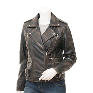 Veste en cuir respirante de haute qualité pour femme, mode automne, vêtement d'extérieur décontracté, imperméable, fermeture éclair écologique - Product Image 1