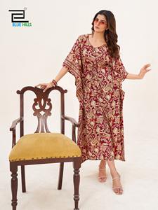 Caftán de Crepé Francés Pesado y Lujoso con Cintura Ajustable, Elegante y Cómodo para Eventos Formales y Fiestas - Product Image 6