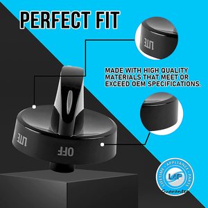2 X 316442513 Household Surface Burner <b>Knob</b> Compatible with Frigidaire for Kenmore Sears Range <b>Oven</b> - Product Image 4