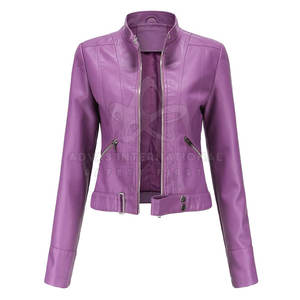 Nouveauté Vestes en cuir véritable respirant pour femmes, vêtements d'extérieur personnalisés à la mode, haute qualité, hiver, OEM/ODM, bas - Product Image 1