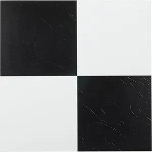 Azulejos de vinilo autoadhesivos negros de 12 pulgadas de ley Paquete de 20 azulejos-Producto de piso de 12 \ "X 12 \" - Product Image 1