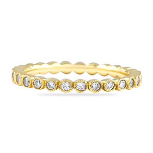 Anillo de Eternidad con Bisel de Diamantes Amarillos de 45 Quilates, Colección de Anillos de Diamantes Elegantes - Product Image 1