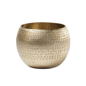 Jarrón de metal de níquel con forma geométrica moderna para arreglos de centro de mesa de decoración interior contemporánea - Product Image 4