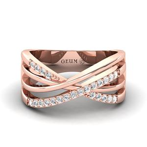 Bagues en diamant Bijoux en or 14 carats de luxe Nouveau design Bagues en or massif avec de vrais diamants Bague pour femmes Bijoux - Product Image 3