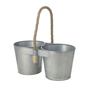 Cubo de lata galvanizado Vintage - Product Image 2