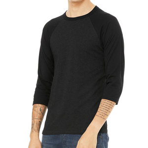 Camiseta de béisbol informal de manga larga con estampado de algodón 100% personalizado - Product Image 4