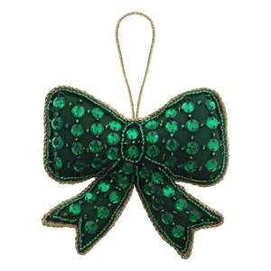 Magnifique porte-clés et accessoires de sac brodés de perles de graines de cerisier rouge et vert, design cerise, fabriqués en Inde - Product Image 2