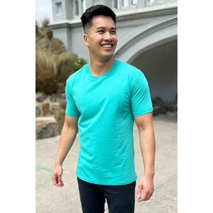 Camisetas Clásicas de Cuello Redondo con Canalé 1x1, Camisetas de Algodón de Manga Corta, Suaves, Casuales, de Verano, Económicas, de Corte Regular - Product Image 2