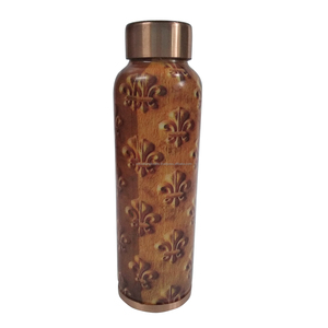 Botella de agua de cobre puro para Yoga, botella de agua moderna con estilo, sin junta, a prueba de fugas, para uso de viaje y para Ayurveda, beneficios para la salud - Product Image 5