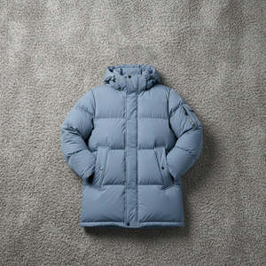 Chaqueta de Hombre de Última Moda, Chaqueta Acolchada de Lona Transpirable para Invierno, Chaqueta Acolchada Ligera de Longitud Regular con Logotipo Frontal - Product Image 2