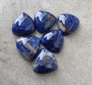 Trillón de Sodalita Natural Alto Pulido 3mm 5mm 10mm 12mm y Todos los tamaños calibrados disponibles Fabricación para mujeres Collar fino - Product Image 1