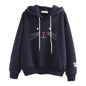 2023 Sudadera con capucha de manga larga de algodón 100% para mujer de diseño personalizado de gran tamaño con patrón estampado talla XS para la temporada de otoño - Product Image 4