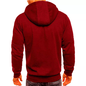 Sudadera con capucha y cremallera de algodón 100% para hombre Sudadera de invierno Fleece Warm Heavyweight Zipper Hoodie - Product Image 4