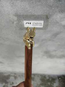 Laiton Jaguar poignée bois bâton de marche canne 3 plis ouvert nautique Vintage Style pour cadeau article cadeau pour vieil homme et femme - Product Image 2