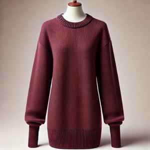 Suéter Casual de Mujer con Estampado de Dibujos Animados, Largo Regular, Tejido, con Botones Cubiertos, Encaje y Flores para Otoño e Invierno - Product Image 2