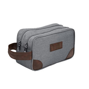 Sac de taille en toile de coton lavé trousse de toilette cosmétique de maquillage trousse de toilette de voyage - Product Image 3
