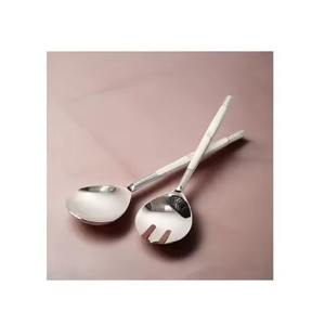 Servidor de ensalada de diseño de latón único, latón macizo, plateado, mango largo en relieve, calidad increíble, superventas - Product Image 4