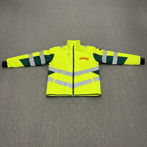 Custom ANSI Class 2 Waterproof LED Flash Reflective Safety Jacket Custom Logo Zipper High Visibility <b>Fluorescent</b> Green - Product Image 4