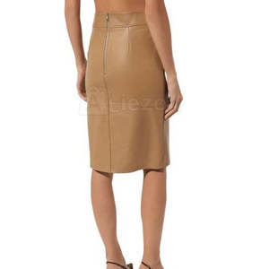 Falda delgada de mujer Diseño de lápiz de cintura alta Falda delgada de mujer para oficina y ropa casual En stock - Product Image 3