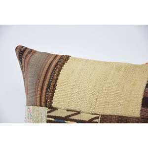 Luxury 16x48 Beige Kilim Patchwork Wool Pillow Woven Design Vintage <b>Fluffy</b> Patterns Portable for <b>Bedding</b> Sofa Use for Christmas - Product Image 2