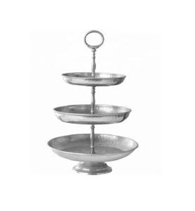Soportes de pastel de Metal de forma redonda decorativa plateada en Base de Pedestal para decoraciones de boda Soportes de pastel de exhibición de Metal de Venta caliente - Product Image 6