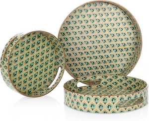 Plateau de service en MDF avec base antidérapante pour un transport sécurisé des aliments, idéal pour la restauration et les événements en provenance d'Inde - Product Image 1