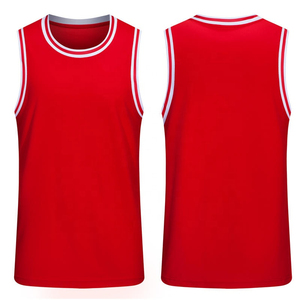 เสื้อบาสเก็ตบอลผู้ชายแบบสั่งทำ คอวี แขนกุด ระบายเหงื่อได้ดี แห้งเร็ว พิมพ์ลายแบบซับลิเมชั่น เสื้อผ้าผู้ใหญ่ ไซส์ใหญ่ - Product Image 4