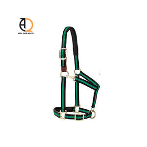 Licol de cheval en nylon réglable, bride en cuir, équipement pour cheval - Product Image 1