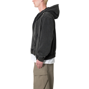 Sudaderas con Capucha para Hombre de Alta Calidad con Lavado Ácido, Logotipo Personalizado, Impresión Digital, Bordado, Secado Rápido, 100% Algodón, Ecológicas, Otoño - Product Image 4