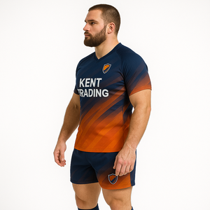 Uniforme de rugby personalizado | Conjunto de Jersey y pantalón corto de poliéster 100% duradero | Ropa de equipo sublimada para clubes, escuelas y torneos OEM - Product Image 3