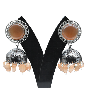 Más vendidos negro antiguo polaco piedra Stud Beads Jhumka pendiente elegante moda diseño elegante joyería para mujeres y niñas - Product Image 1