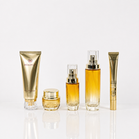 Ensembles d'emballages cosmétiques de luxe 30g 50g 40ml 100ml 120ml Flacons de lotion blanc nacré brillant dégradé or pour crème visage