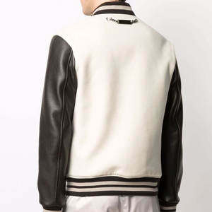 OEM al por mayor 2025 Plus tamaño de los hombres de invierno Varsity chaqueta personalizada 100% de lana cuello alto estilo de la calle - Product Image 4