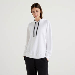 Sweat-shirt à capuche zippé en molleton de coton épais, imprimé haute qualité, écologique, surdimensionné, avec logo personnalisé, fourniture ODM, hiver - Product Image 4