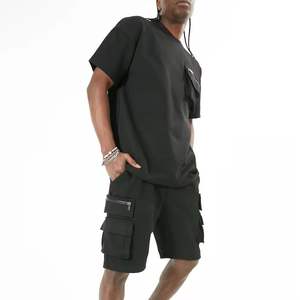 ชุดเซ็ต 2 ชิ้น เสื้อฮู้ดดี้และกางเกงขาสั้น สตรีทแวร์ฤดูหนาว ผลิตตามสั่งขายส่ง คุณภาพสูง ผ้าโพลีเอสเตอร์/คอตตอน กันยับ เอวยางยืด - Product Image 4