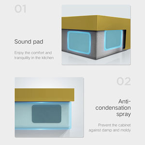 Évier de cuisine HIGOLD 33 pouces à cuve unique, style ferme, carré, en acier inoxydable, avec robinet en laiton, surface nano, spécialement conçu pour les évieres de cuisine à tablier - Product Image 1