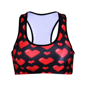 Women Purple Dot Pattern Sports <b>Bra</b> Scoop Neck <b>Racerback</b> Medium Support Breathable Yoga Fitness Top - Product Image 4