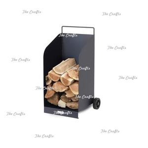 Solid Iron Black Color Log Storage Rack Customized Size And Shape <b>Fireplace</b> <b>Wood</b> Rack At Acceptable Prices - Product Image 3