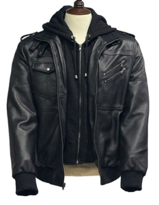 Leather <b>Canvas</b> <b>Jacket</b> 2024 Winter Collection Waterproof Customizable High Quality Genuine Leather Stand Front Men's OEM Service - Product Image 6