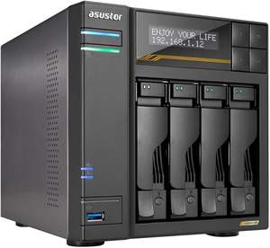 AS6804T Gen3ดั้งเดิม4ตัว, 4 Bay NAS, AMD Ryzen quad-core 2.3GHz, DDR5 ECC 16GB, 4 M.2ช่อง NVMe - Product Image 3